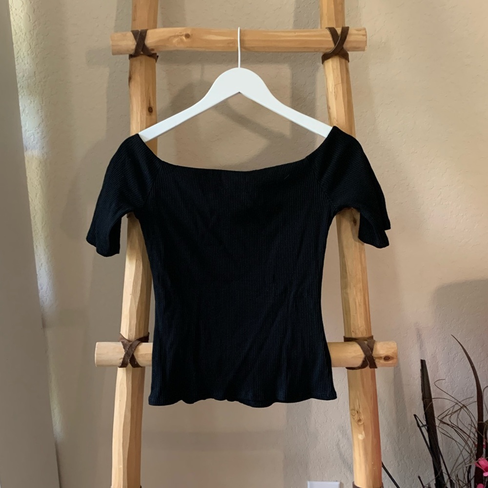 H&M black fitted top